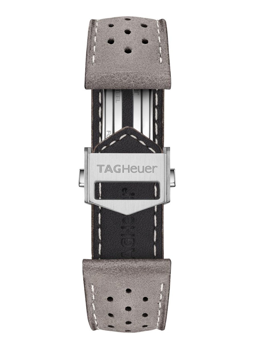 TAG Heuer Accessories | Tag Heuer Carrera 39Mm Grey Perforated Leather Strap