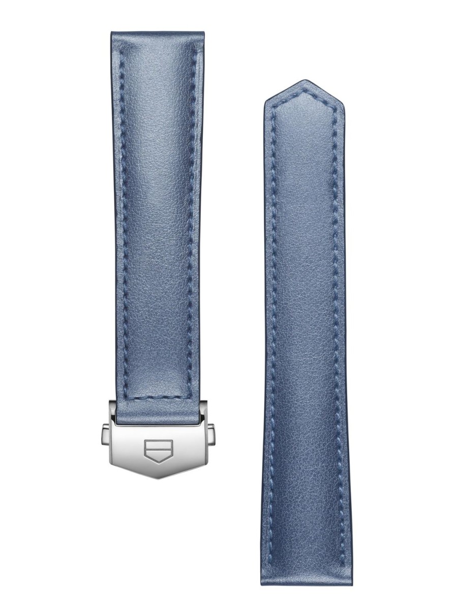 TAG Heuer Accessories | Tag Heuer Carrera 39Mm Metallic Blue Leather Strap