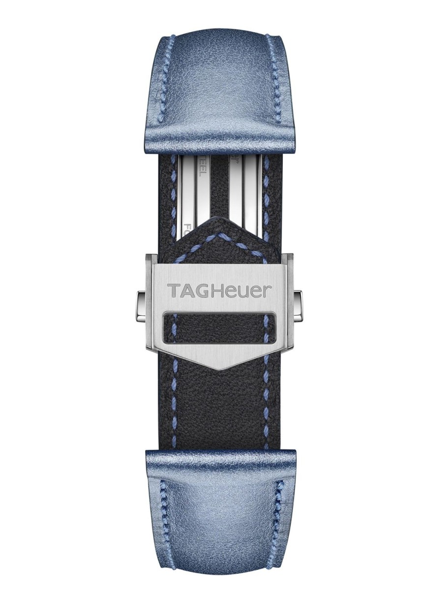 TAG Heuer Accessories | Tag Heuer Carrera 39Mm Metallic Blue Leather Strap